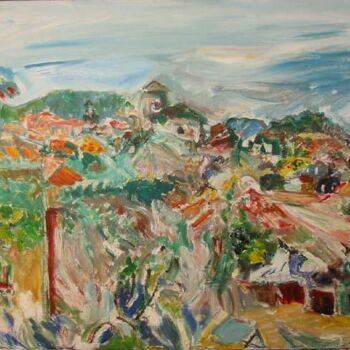 Painting titled "Roquebrune sur Arge…" by Damien Bartolo, Original Artwork