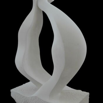 Sculptuur getiteld "La danse des violons" door Damien Berger, Origineel Kunstwerk, Steen