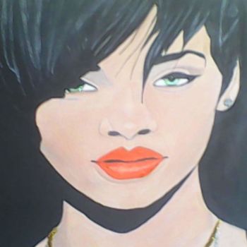 Peinture intitulée "Rihanna ( chanteuse…" par Damien Sebilo, Œuvre d'art originale, Acrylique