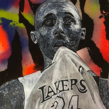 Painting titled "Black mamba" by Pap'S, Original Artwork, Spray paint