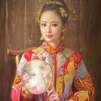 Malarstwo zatytułowany „Chinese art(Dunhuan…” autorstwa Princessa Mingzhu, Oryginalna praca, Olej