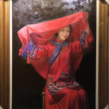 Painting titled "Chinese art(Dunhuan…" by Princessa Mingzhu, Original Artwork, Oil