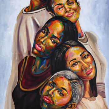 Pintura intitulada "Strength in diversi…" por Damola Ayegbayo, Obras de arte originais, Acrílico