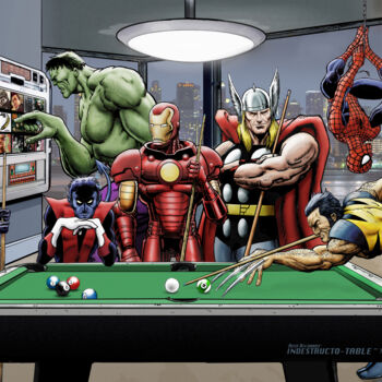 Digital Arts titled "Marvel Superheroes…" by D Dan Avenell, Original Artwork, Digital Painting