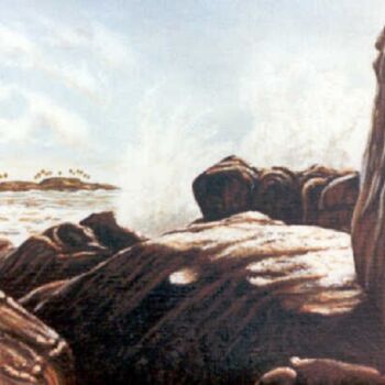Pittura intitolato "Stones in waters ed…" da Dan Civa, Opera d'arte originale, Acrilico
