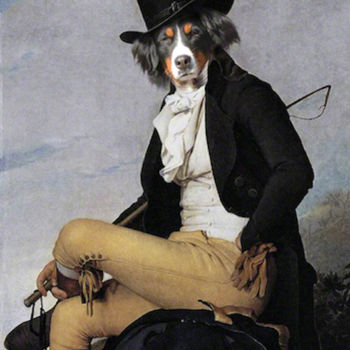 Painting titled "le-cavalier.jpg" by Artrammer, Original Artwork, Oil