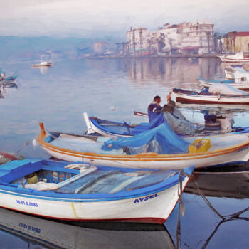 Fotografia intitulada "Le port bleu" por Dana Berthelot, Obras de arte originais, Fotografia digital