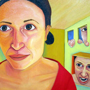 Pintura titulada "Self Portrait" por Dana Ellyn Kaufman, Obra de arte original