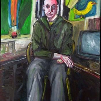 Painting titled "Sesow In His Studio" by Dana Ellyn Kaufman, Original Artwork