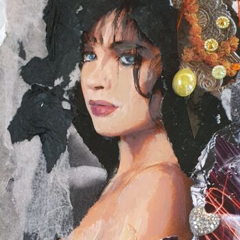 Malerei mit dem Titel "Gracieuse" von Dolores Devignot (Dô), Original-Kunstwerk, Collagen