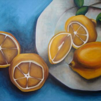 Peinture intitulée "LEMONS" par Christina Bilbili, Œuvre d'art originale, Acrylique