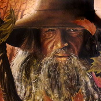 Peinture intitulée "Gandalf" par Nick Danapassis, Œuvre d'art originale
