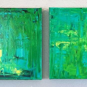 Malerei mit dem Titel "Green Thirty-Four" von Dane Kidd, Original-Kunstwerk, Acryl