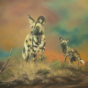 Painting titled "ON THE HUNT" by Dane Willers, Original Artwork, Oil