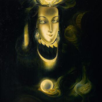 Painting titled "Magician Floriana" by Danelian Gregor, Original Artwork, Oil
