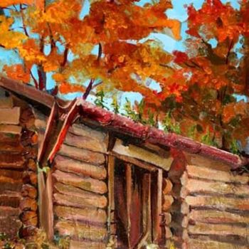 Peinture intitulée "autumn" par Irina Danenova, Œuvre d'art originale, Huile