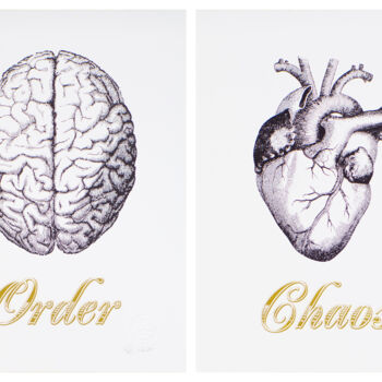 Printmaking titled "Order Chaos Black S…" by Dangerous Minds Artists, Original Artwork, Screenprinting