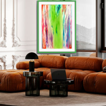 Peinture intitulée "Green abstraction" par Dani Alexsandrova, Œuvre d'art originale, Huile