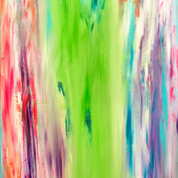 Peinture intitulée "Green abstraction.G…" par Dani Alexsandrova, Œuvre d'art originale, Huile