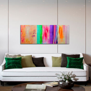 Peinture intitulée "Rainbow.Triptych.Fi…" par Dani Alexsandrova, Œuvre d'art originale, Acrylique