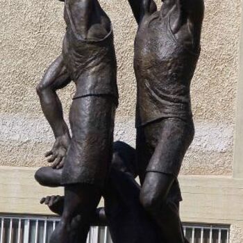 Sculpture titled "basketball players" by Daniel Baharier, Original Artwork