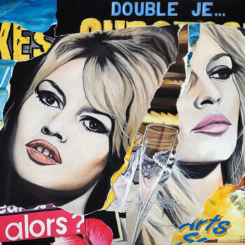 Peinture intitulée "Brigitte Bardot" par Daniel Ballavoisne, Œuvre d'art originale, Huile Monté sur Châssis en bois