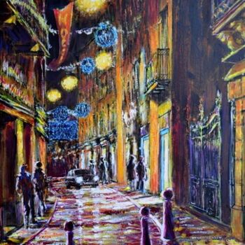 Pintura intitulada "Antibes , rue de la…" por Daniel Barré, Obras de arte originais