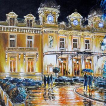 Painting titled "Monte Carlo Le Casi…" by Daniel Barré, Original Artwork, Acrylic Mounted on Wood Stretcher frame