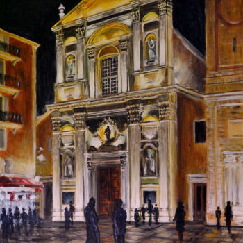 Painting titled "Nice : Cathédrale S…" by Daniel Barré, Original Artwork, Acrylic