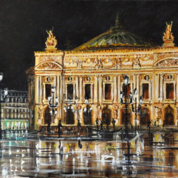 Peinture intitulée "Paris: l'Opéra Garn…" par Daniel Barré, Œuvre d'art originale, Acrylique
