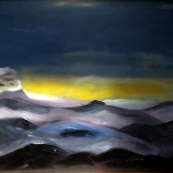 Peinture intitulée "Couché de soleil su…" par Daniel.C, Œuvre d'art originale, Huile