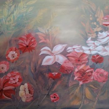 Pintura intitulada "Fleurs du matin" por Daniel.C, Obras de arte originais, Óleo