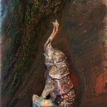 Painting titled "Elefante" by Daniel Cerqueira, Original Artwork, Acrylic