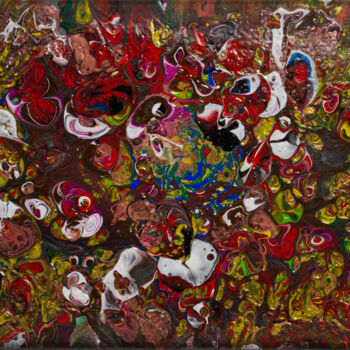Peinture intitulée "Chuva de cores" par Daniel Cerqueira, Œuvre d'art originale, Acrylique