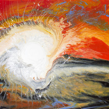 Pittura intitolato "Tsunami Sunset" da Daniel Clayton, Opera d'arte originale, Acrilico