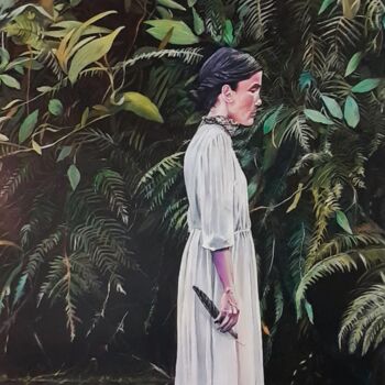 Ζωγραφική με τίτλο "Marie Laveau" από Daniel Combe (DACO), Αυθεντικά έργα τέχνης, Ακρυλικό