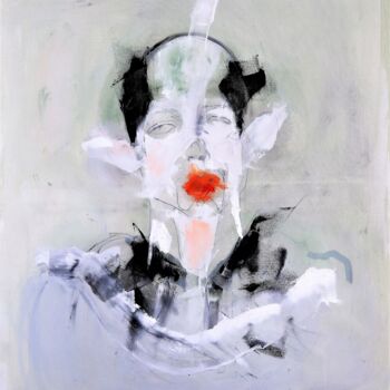 Painting titled "Just lipstick" by Daniel Derderian, Original Artwork, Oil