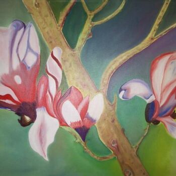 Painting titled "L'Arbre en Fleurs" by Daniel Dr. El Dan (Mdaniel), Original Artwork, Oil