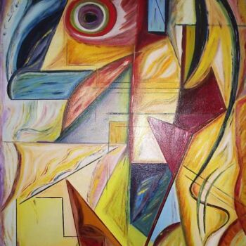 Peinture intitulée "La Réflexion" par Daniel Dr. El Dan (Mdaniel), Œuvre d'art originale, Huile