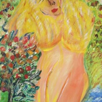 Ζωγραφική με τίτλο "La Blonde" από Daniel Dr. El Dan (Mdaniel), Αυθεντικά έργα τέχνης, Λάδι