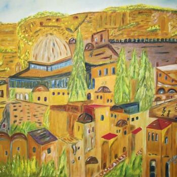 Painting titled "La vieille Ville" by Daniel Dr. El Dan (Mdaniel), Original Artwork, Oil