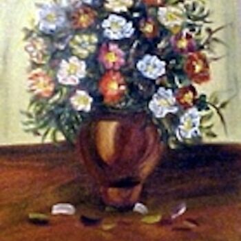 「Le Bouquet de fleurs」というタイトルの絵画 Daniel Dr. El Dan (Mdaniel)によって, オリジナルのアートワーク, オイル
