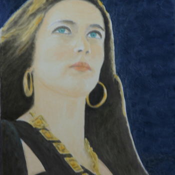 Painting titled "Eva Green" by Daniel Dumetz, Original Artwork