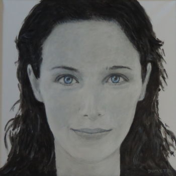 Peinture intitulée "Hélène Grimaud" par Daniel Dumetz, Œuvre d'art originale, Acrylique