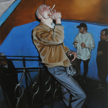 Peinture intitulée "The Smoker" par Daniel García, Œuvre d'art originale, Huile