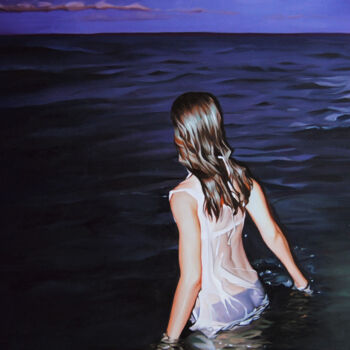 Painting titled "Dark sea" by Daniel García, Original Artwork, Oil