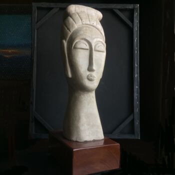 Rzeźba zatytułowany „Homage to Modiglian…” autorstwa Daniel Gomez, Oryginalna praca, Beton