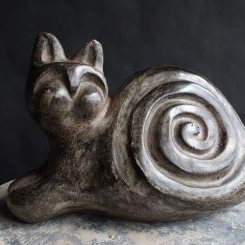 Sculpture titled "My Pussycat" by Daniel Gomez, Original Artwork, Concrete