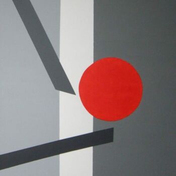 Peinture intitulée "Balle Rouge" par Daniel Groll, Œuvre d'art originale, Huile