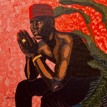 「The Royal Prince」というタイトルの絵画 Daniel Gyekyi Gyanによって, オリジナルのアートワーク, アクリル